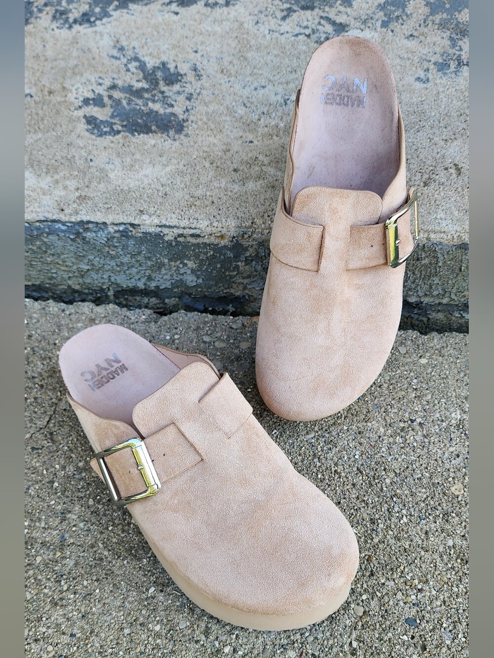 Madden NYC Ladies Buckle Platform Clogs